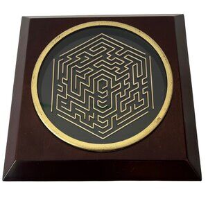 Vintage Wooden "LABYRINTH" Board Maze Puzzle Game, Retro 90s